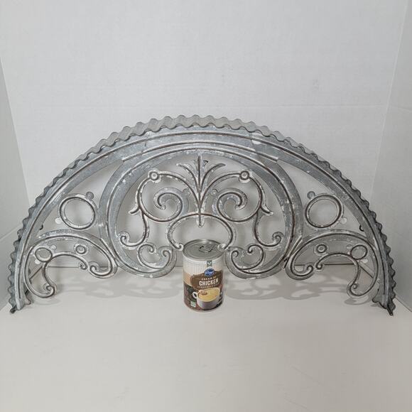 Metal Arch Architectural Detail Awning Topper Wall Decor Rustic Farmhouse Shabby - Picture 3 of 6